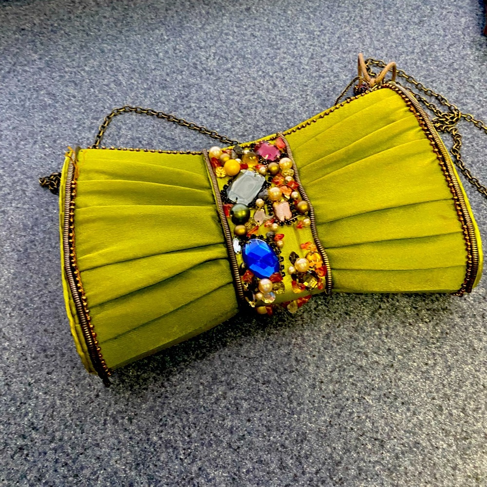 Mary Frances green beaded bag